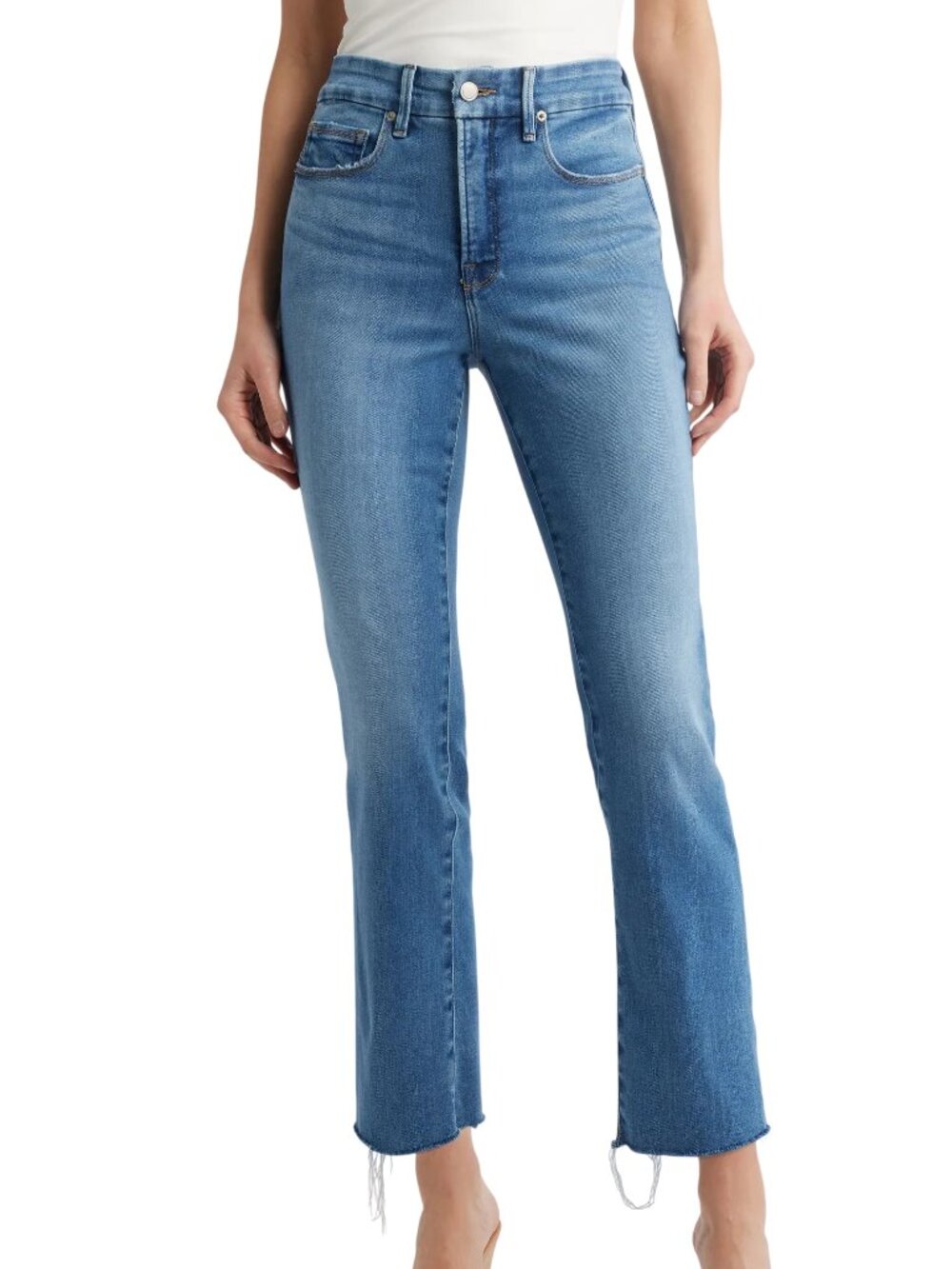 GOOD AMERICAN Good Leg Straight Jean in Indigo